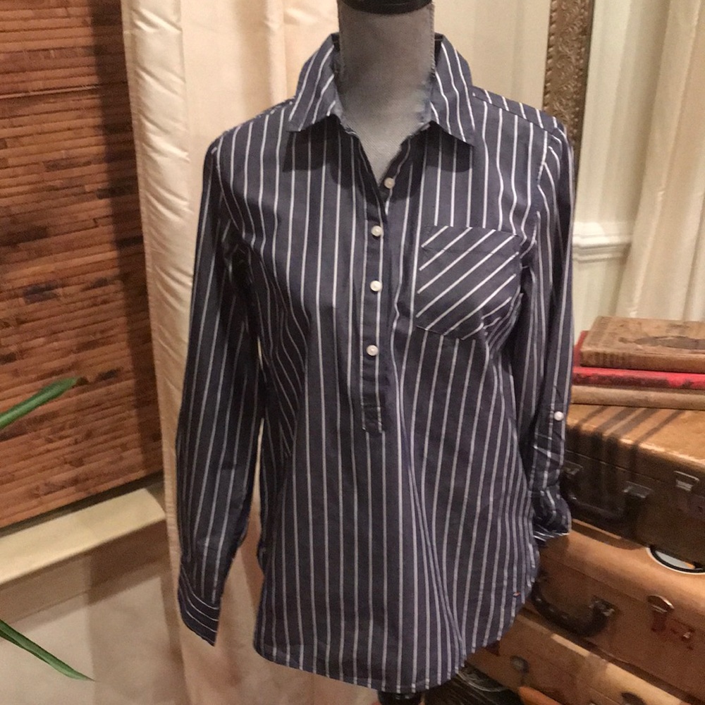 Tommy Hilfiger navy stripe shirt